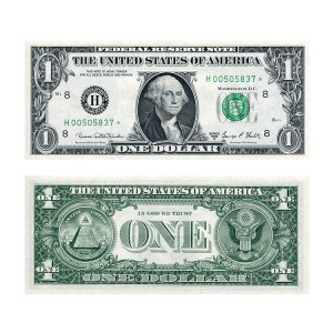 Banknot USA 1 Dolar 1969 r. Saint Louis H ☆ UNC