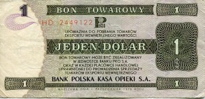 Bon Towarowy Pekao 1 Dolar 1979 r.