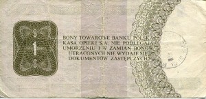 Bon Towarowy Pekao 1 Dolar 1979 r.