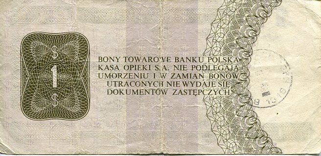 Bon Towarowy Pekao 1 Dolar 1979 r.