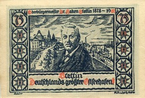 Notgeld Szczecin Stettin 75 Pf 1922 r.