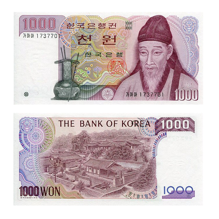 Banknot Korea Południowa 1000 Won 1983 r. UNC