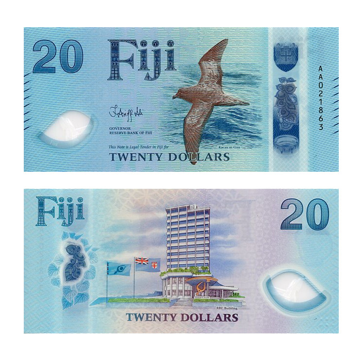 Banknot Fidżi 20 Dollars 2026 r. Polimer UNC