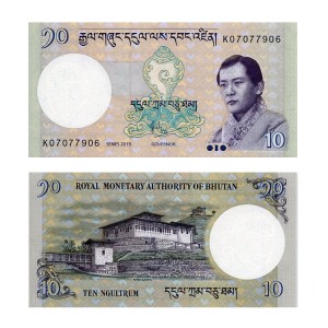 Banknot Bhutan 10 Ngultrum 2019 r. UNC
