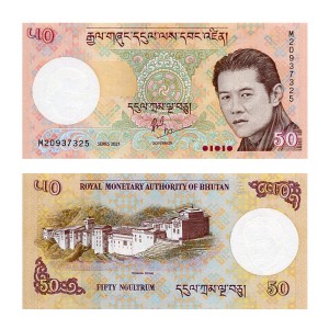 Banknot Bhutan 50 Ngultrum 2021 r. UNC