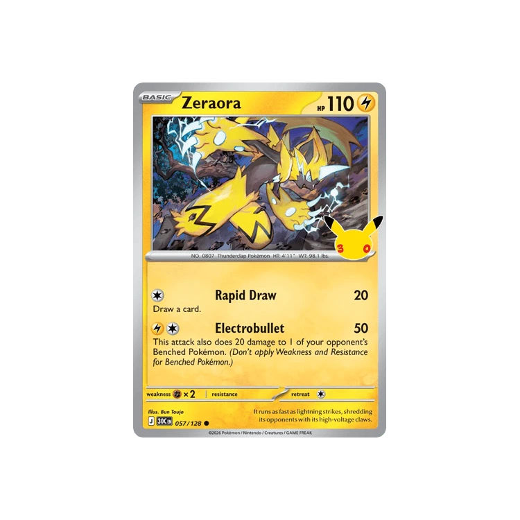 Karta Pokémon Zeraora 057/128