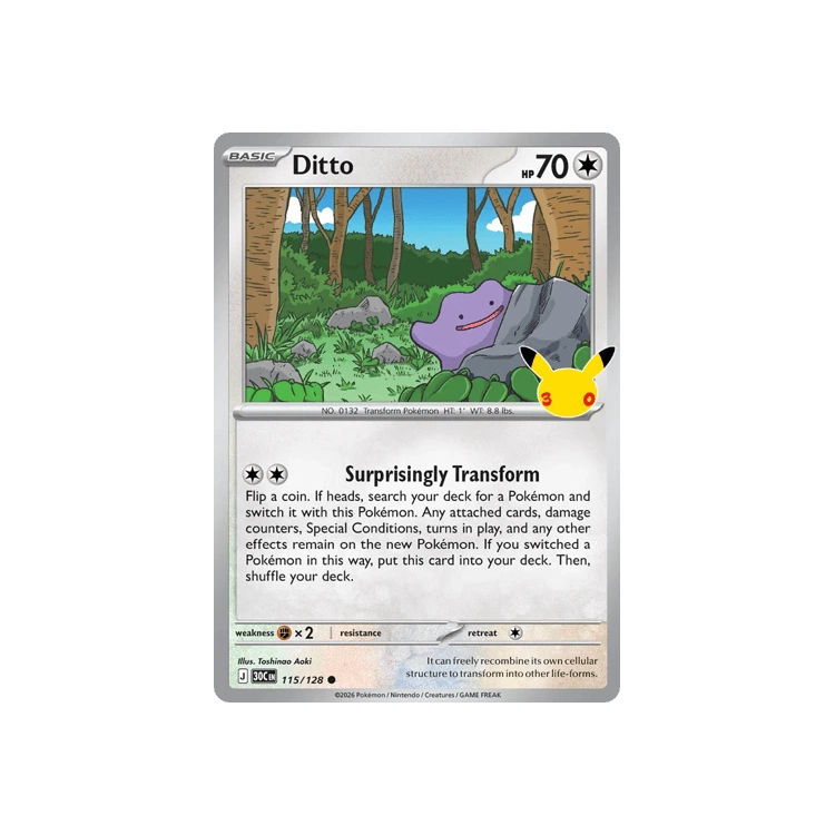 Karta Pokémon Ditto 115/128