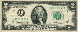 Banknot USA 2 Dolary 1976 r. San Francisco L