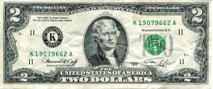 Banknot USA 2 Dolary 1976 r. Dallas K