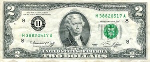 Banknot USA 2 Dolary 1976 r. St. Louis H