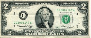 Banknot USA 2 Dolary 1976 r. Philadelphia C