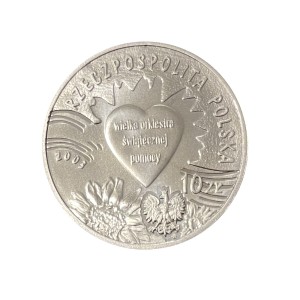 Polska 10 zł 10 lat Wielkiej Orkiestry Świątecznej Pomocy 2003 r. Awers