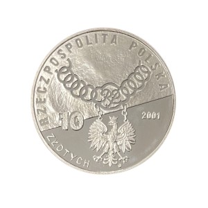 Polska 10 zł 15-lecie orzecznictwa Trybunału Konstytucyjnego 2001 r. Awers
