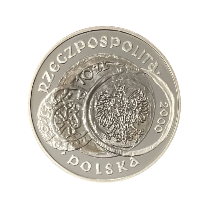 Polska 10 zł 1000-lecie zjazdu w Gnieźnie 2000 r. Awers