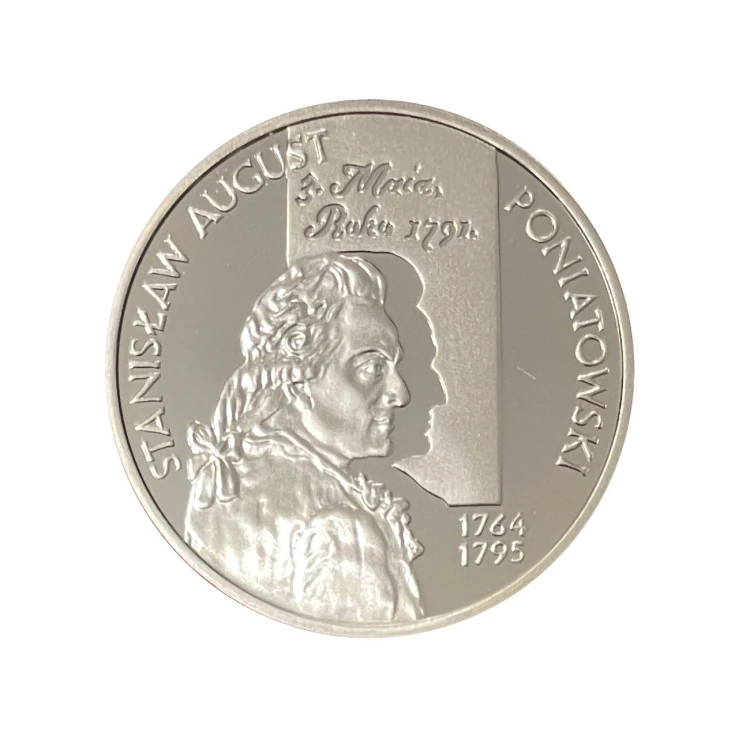 Polska 10 zł Ag Poczet królów i książąt polskich - Stanisław August Poniatowski (1764-1795) 2005 r. Rewers