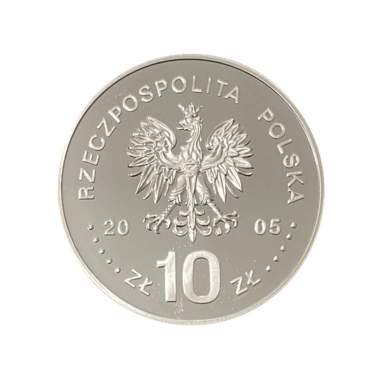 Polska 10 zł Ag Poczet królów i książąt polskich - Stanisław August Poniatowski (1764-1795) 2005 r. Awers