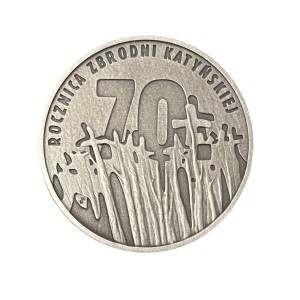 Polska 10 zł Ag 70. rocznica zbrodni katyńskiej 2010 r. Rewers