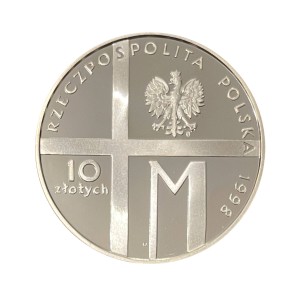 Polska 10 zł Ag  Jan Paweł II - Papież pielgrzym 1999 r. Awers