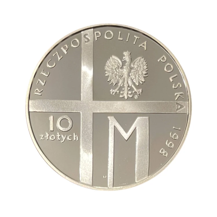 Polska 10 zł Ag  Jan Paweł II - Papież pielgrzym 1999 r. Awers