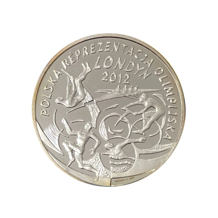 Polska 10 zł Ag Polska Reprezentacja Olimpijska Londyn 2012 r. Rewers