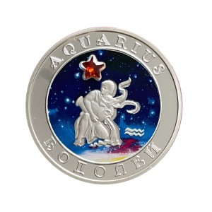 Armenia 100 Dram 2007 r. Ag Znaki Zodiaku "Wodnik" Rewers