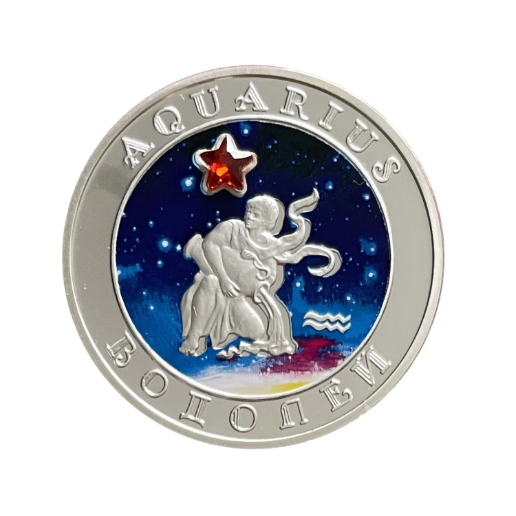 Armenia 100 Dram 2007 r. Ag Znaki Zodiaku "Wodnik" Rewers