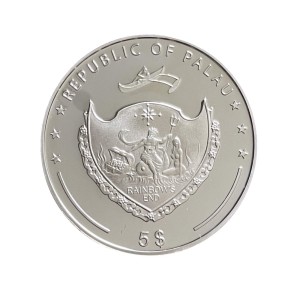 Palau 5 Dollars 2009 r. Ag Paw Awers