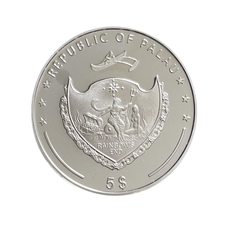 Palau 5 Dollars 2009 r. Ag Paw Awers