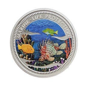 Palau 5 Dollars 2000 r. Ag Skrzydlica i Papugoryba Rewers