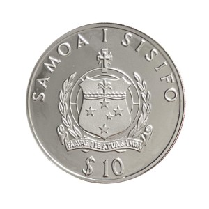 Samoa 10 Tala 1988 r. Ag Wyprawa Kon-Tiki Awers