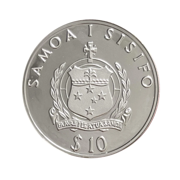 Samoa 10 Tala 1988 r. Ag Wyprawa Kon-Tiki Awers