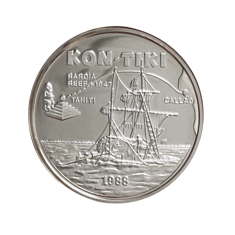 Samoa 10 Tala 1988 r. Ag Wyprawa Kon-Tiki Rewers