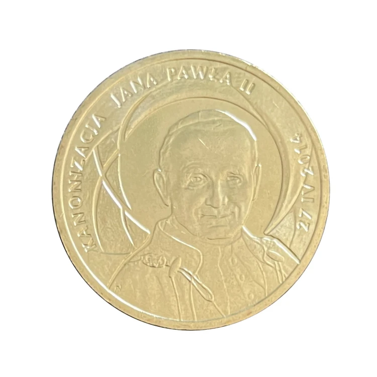 2 zł 2014 r. Kanonizacja Jana Pawła II 27 IV 2014 Rewers