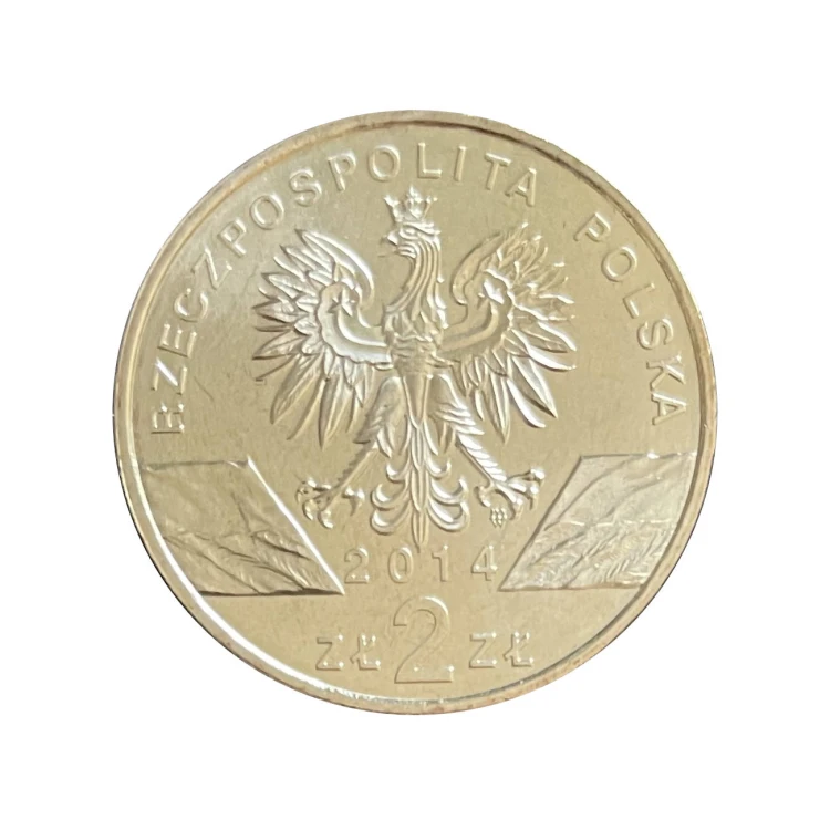 2 zł 2014 r. Zwierzęta Świata – konik polski Awers