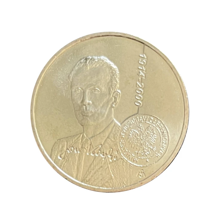 2 zł 2014 r. Jan Karski 100. rocznica urodzin Jana Karskiego Rewers
