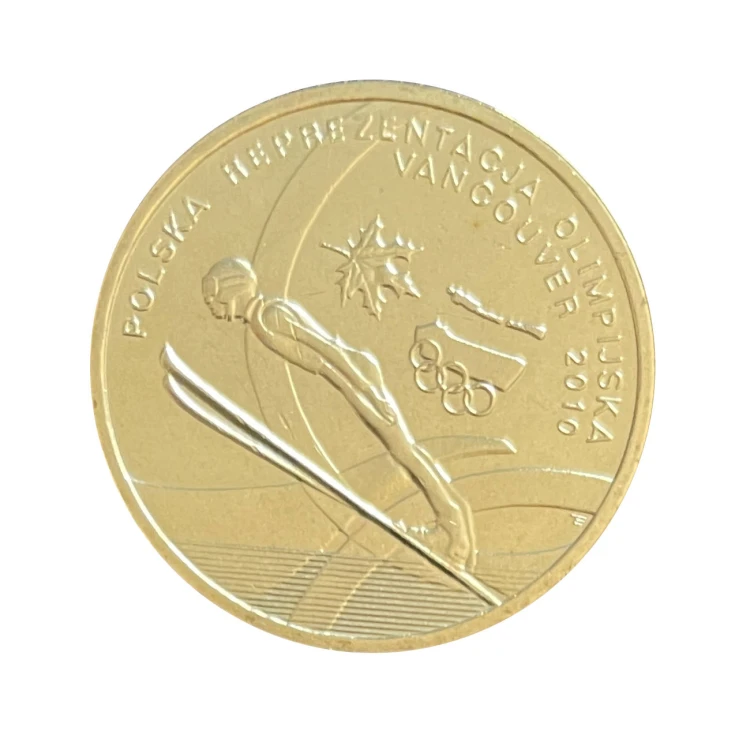 2 zł 2010 r. Polska Reprezentacja Olimpijska Vancouver 2010 Rewers