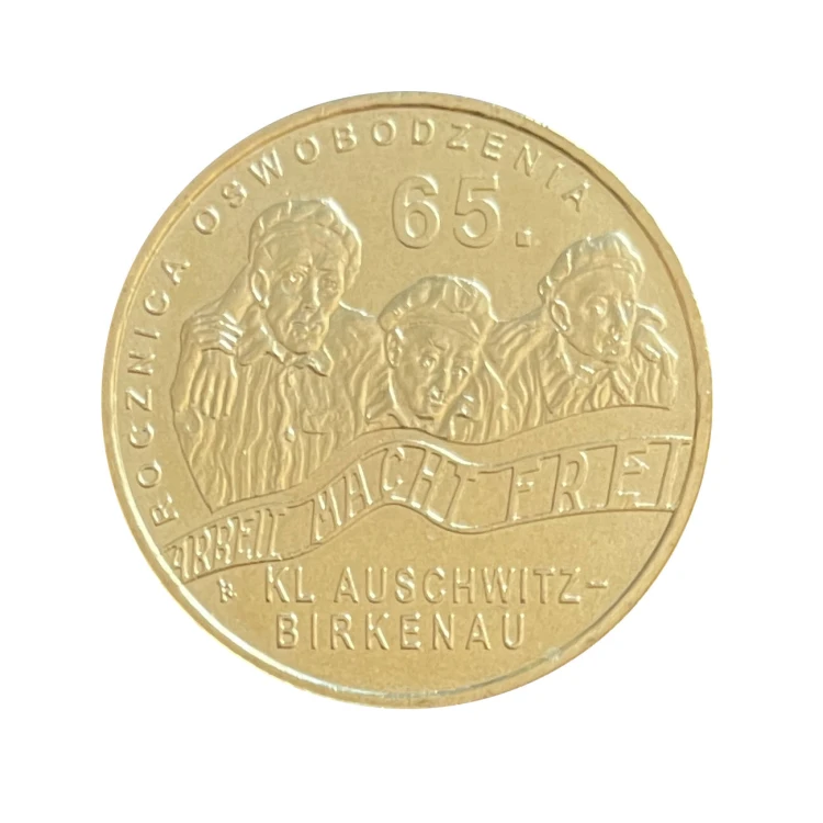 2 zł 2010 r. 65. rocznica oswobodzenia KL Auschwitz-Birkenau Rewers