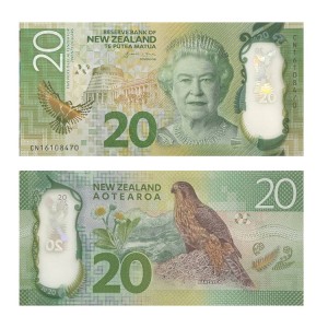 Banknot Nowa Zelandia 20 Dolarów 2016 r. Polimer UNC