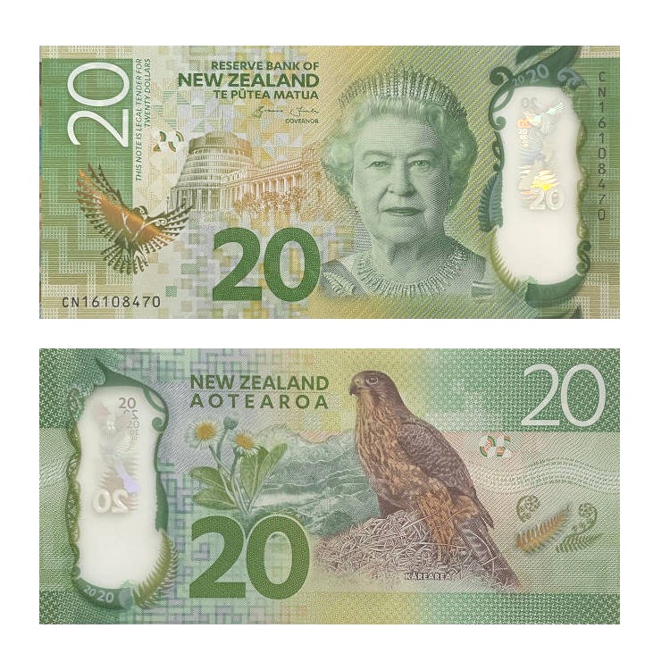 Banknot Nowa Zelandia 20 Dolarów 2016 r. Polimer UNC