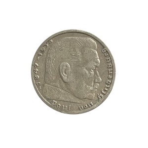Niemcy 2 Marki Reichsmark 1939 r. Paul von Hindenburg A Rewers