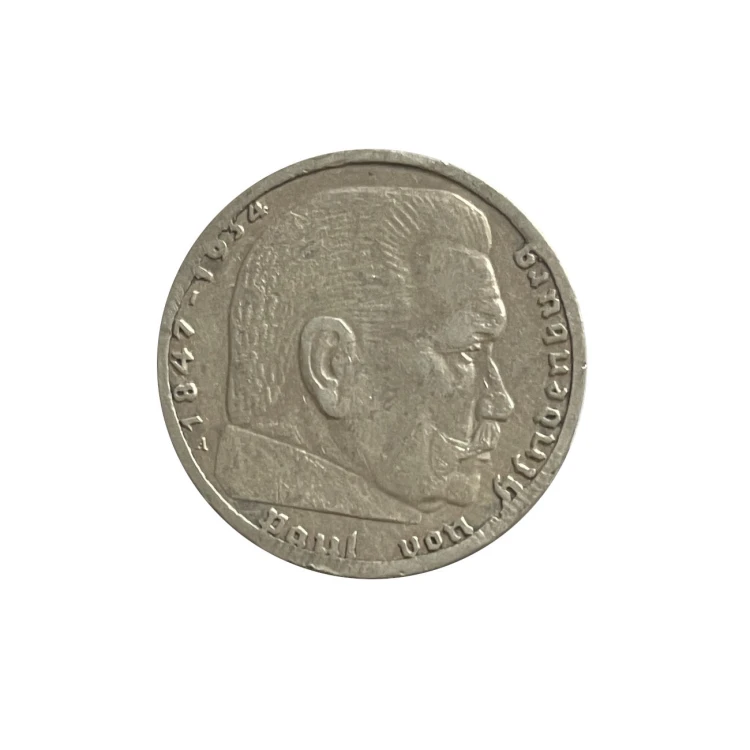 Niemcy 2 Marki Reichsmark 1939 r. Paul von Hindenburg A Rewers