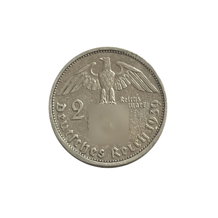 Niemcy 2 Marki Reichsmark 1939 r. Paul von Hindenburg A Awers