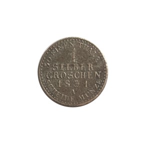 Prusy 1 Silber Groschen 1831 r. A Friedrich Wilhelm III Rewers