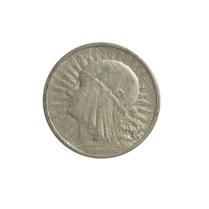 Polska 2 Złote Głowa Kobiety 1933 r. Rewers