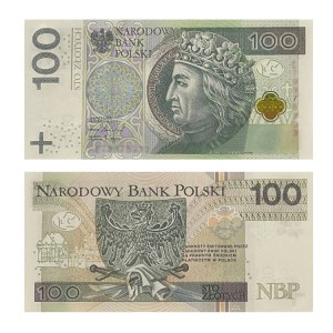 Banknot Polska 100 zł z 2018 r. Zdjęcie przykładowe