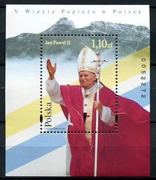 Znaczki 1997 r. V Wizyta Papieża Jana Pawła II w Polsce
