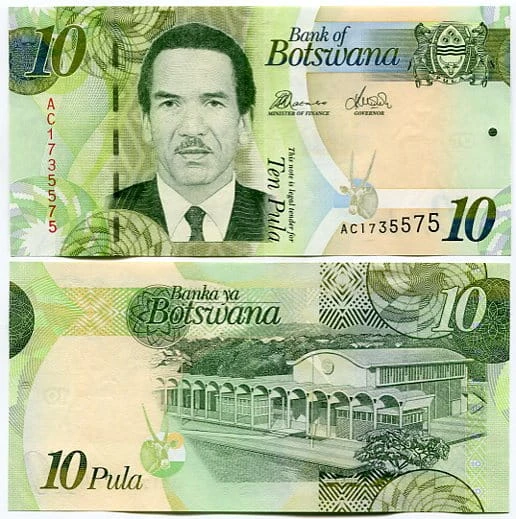 Botswana 10 Pula 2012 r. UNC 