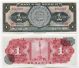 Meksyk 1 Pesos 1967 r. UNC