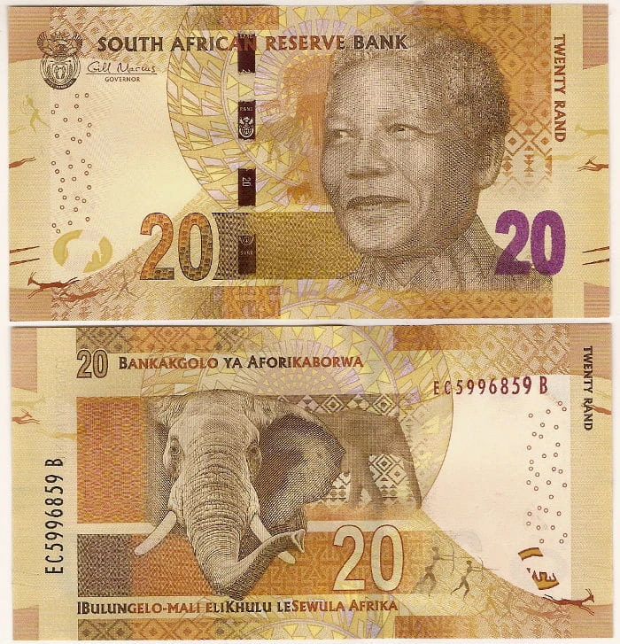 RPA 20 Rand 2015 r. UNC zdjęcie przykładowe