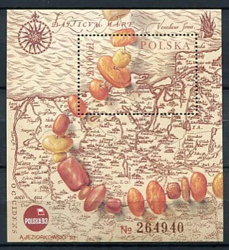 Znaczki 1993 r. Szlak Bursztynowy